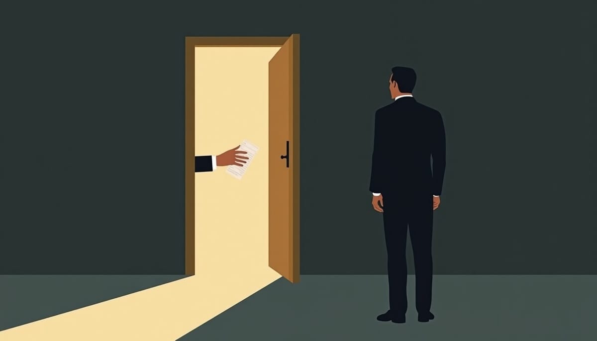Homme face aux pratiques opaques d'une agence matrimoniale, scène de vigilance