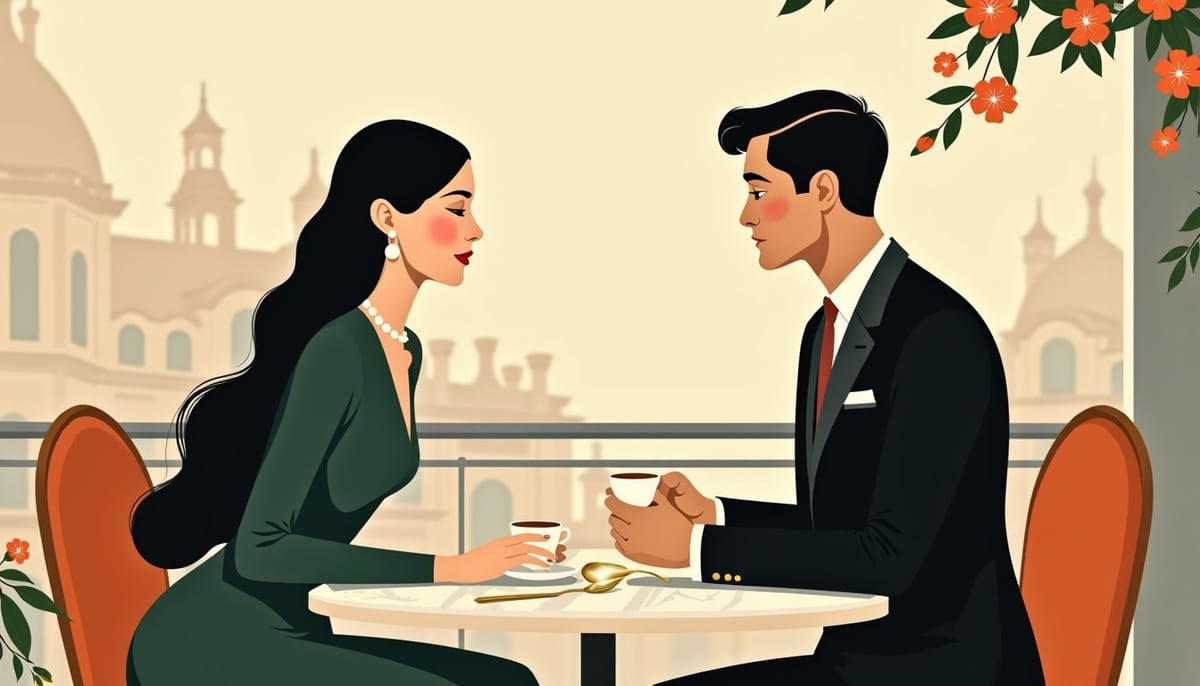 Femme russe élégante attentive aux codes culturels du couple