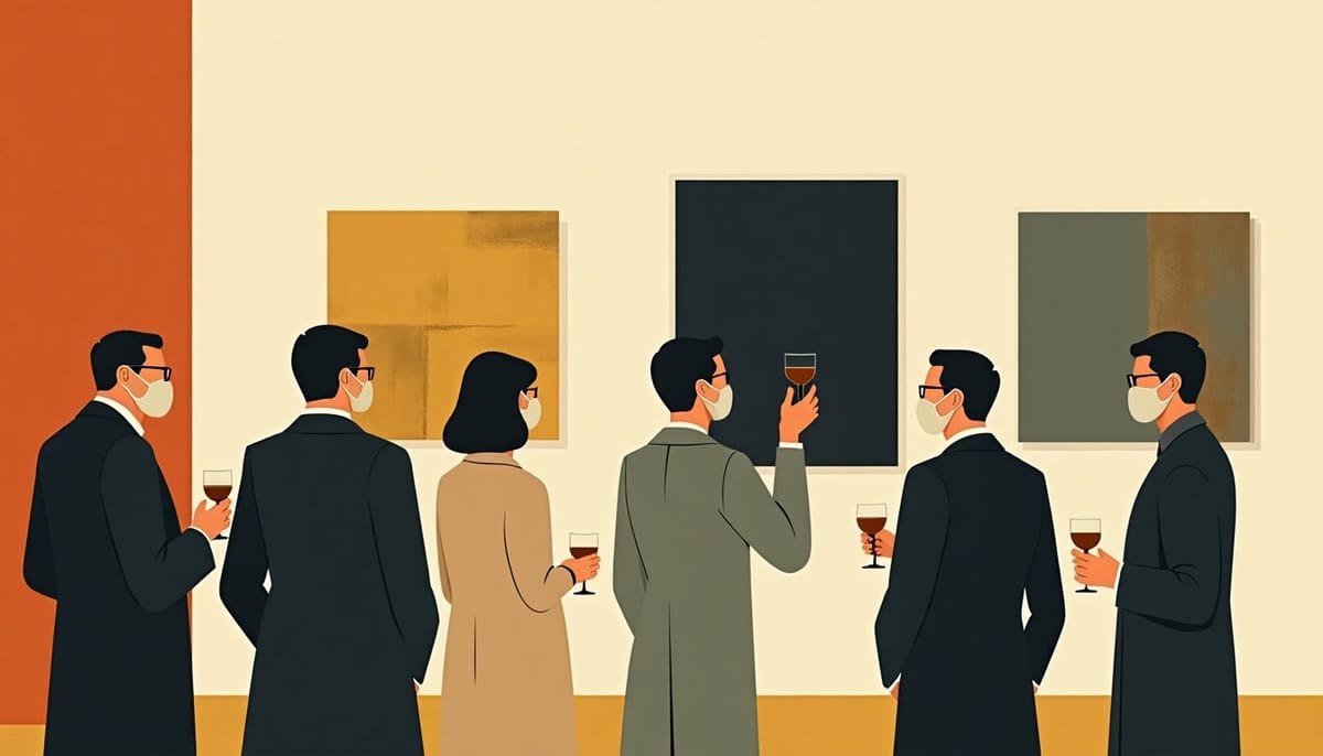 An art gallery opening