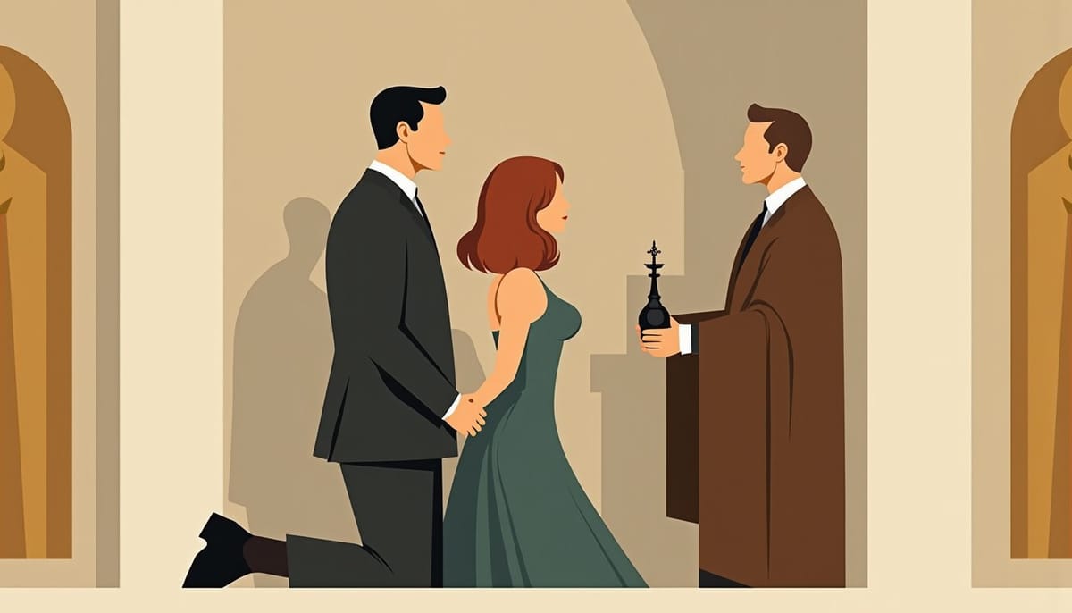Orthodox Russian woman whose remarriage beliefs shape a Franco-Russian couple