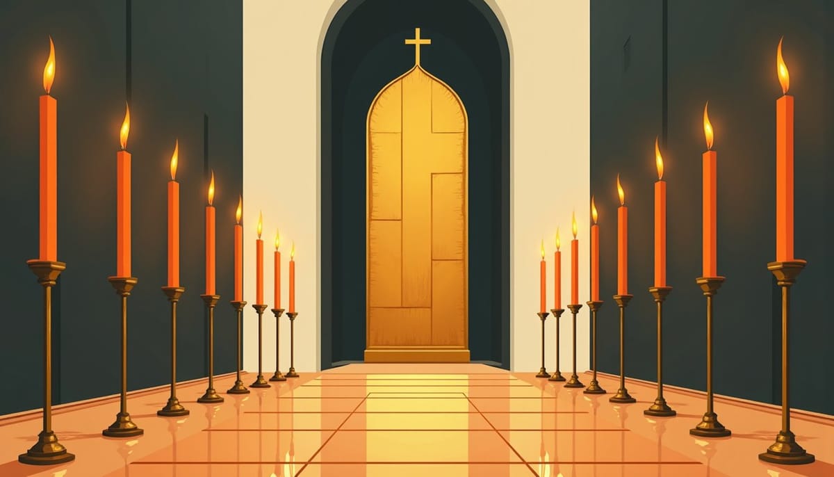 Cérémonie de mariage orthodoxe avec bougies