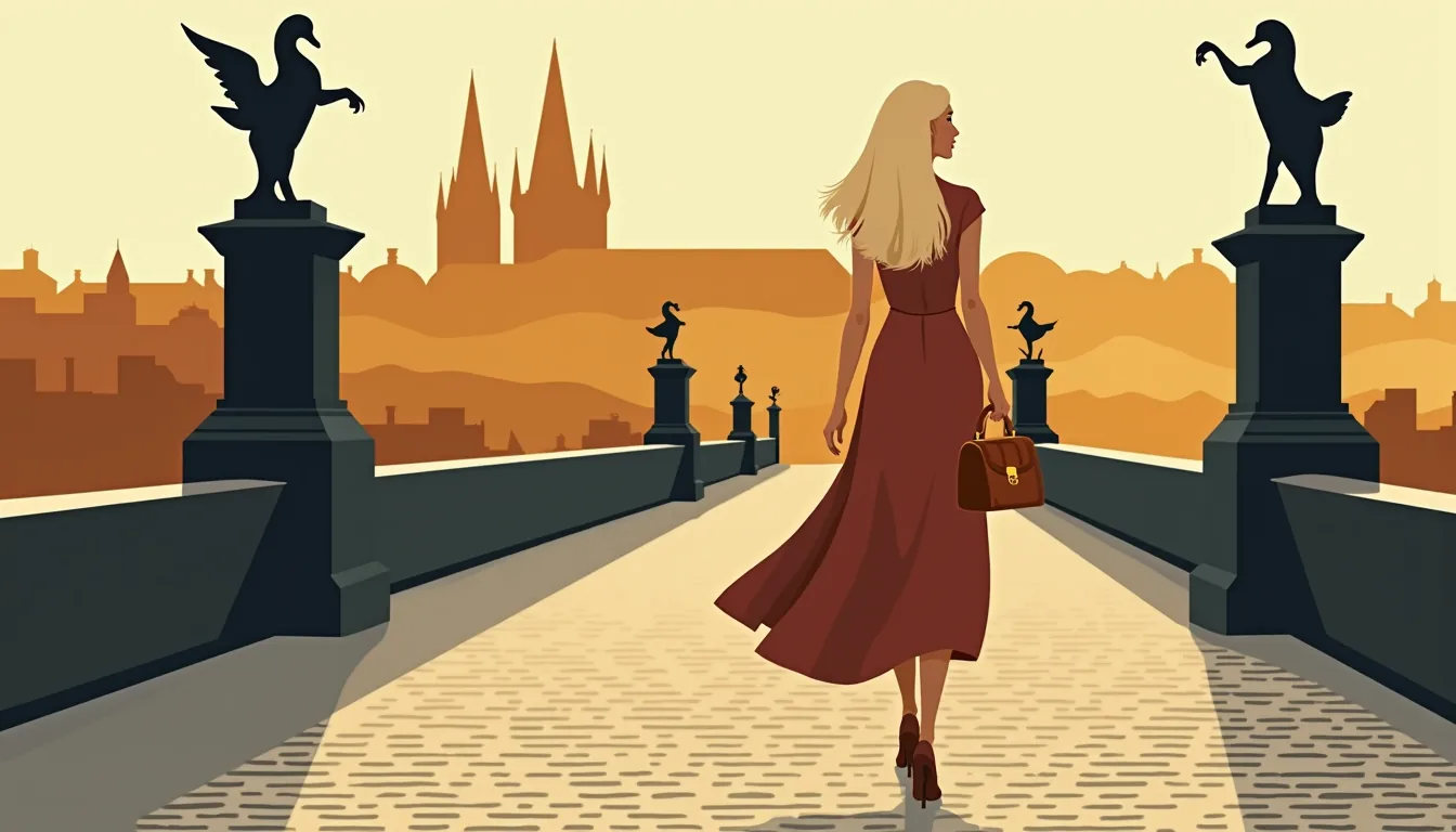 Femme de l'Est élégante à Varsovie