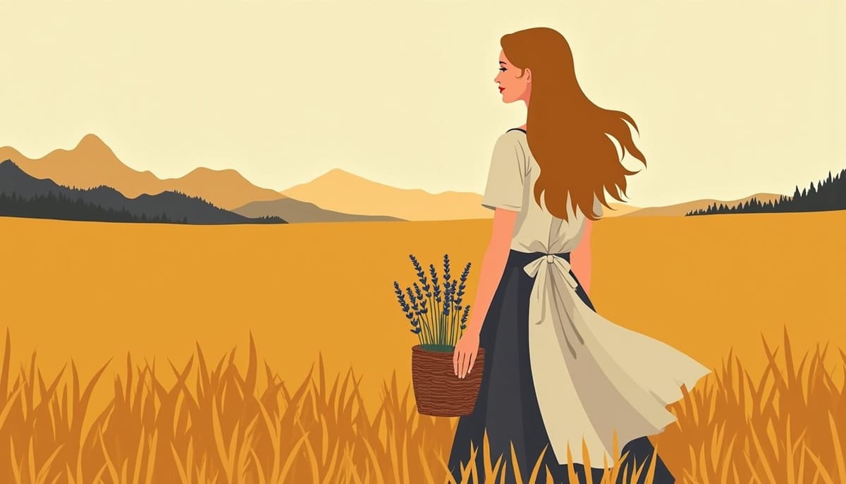 Très belle femme blonde dans un champ de blé en Slovaquie