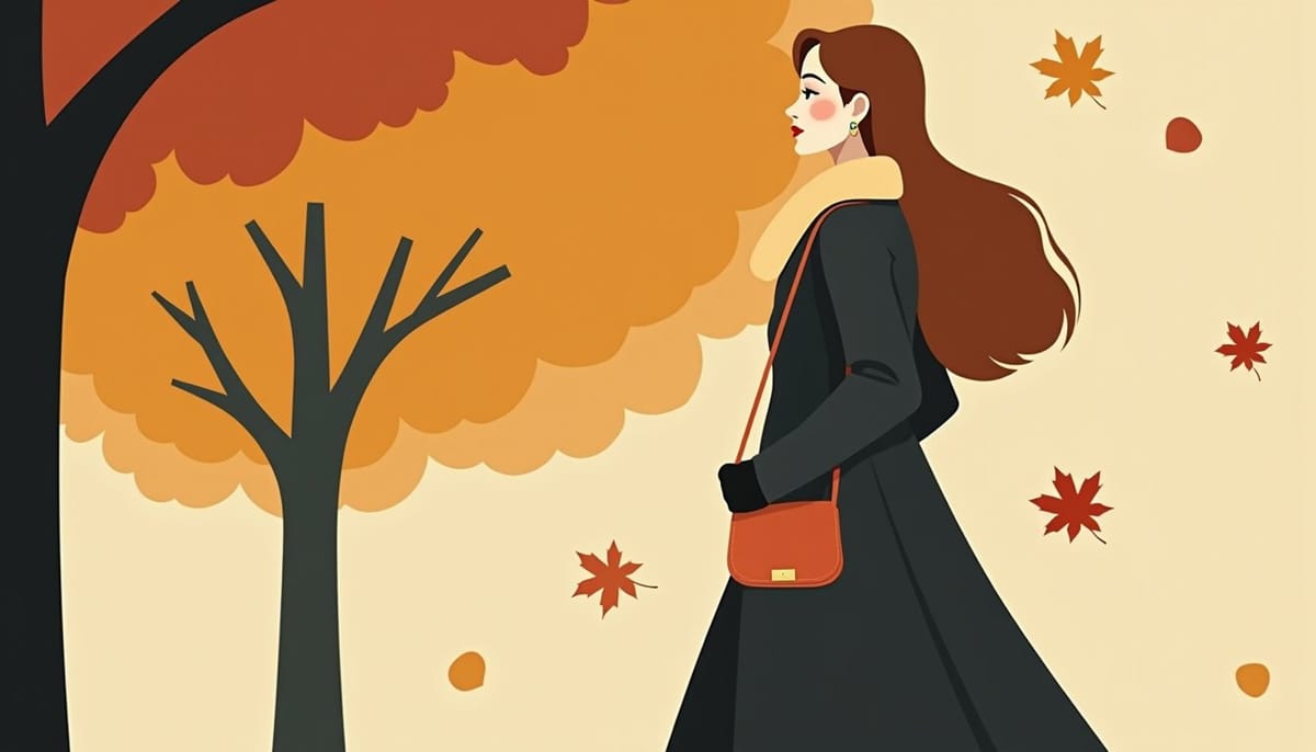 Femme ukrainienne blonde en manteau d'automne