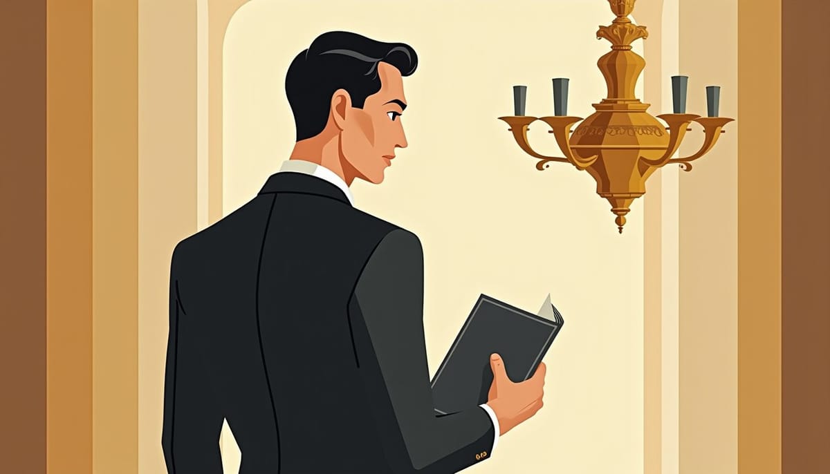 Femme russe incarnant l'autorité domestique réelle, illustration mid-century