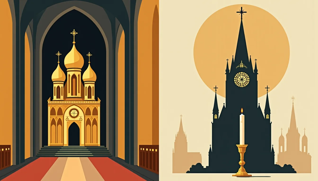 Diptyque : iconostase orthodoxe et cathédrale catholique parisienne