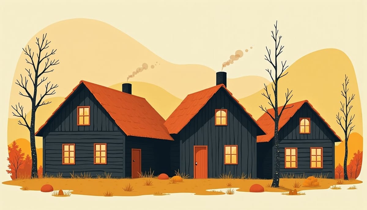 Village russe en automne
