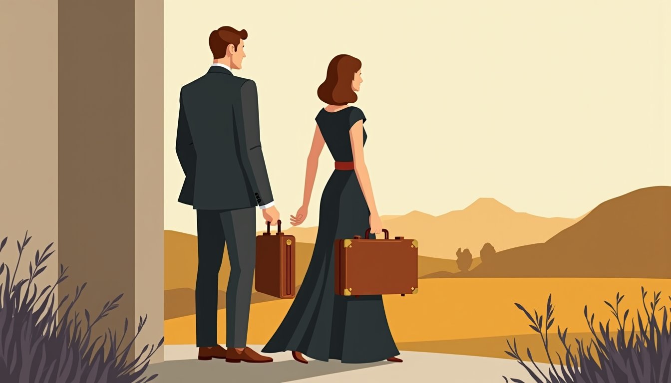 Couple moving into their new home, illustrating the successful outcome of an international journey