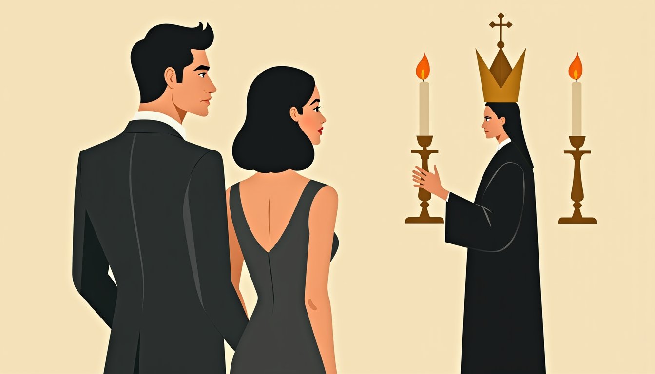 composition objets illustration mid-century - Femme russe pour mariage : de la rencontre à l'installation