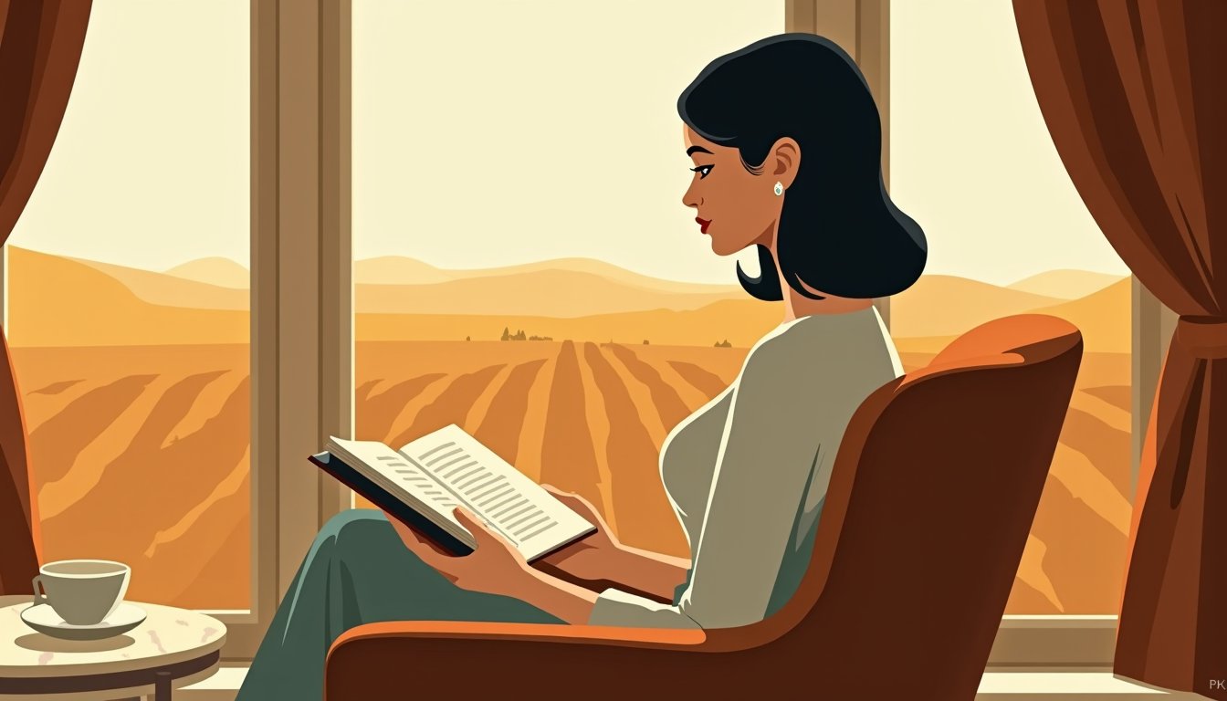 Femme slave concentrée lisant un livre près d'une fenêtre ensoleillée, illustrant le niveau d'éducation des femmes russes