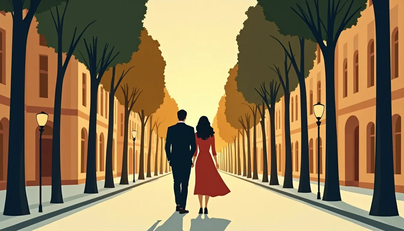 Boulevard moscovite au coucher du soleil, cadre des voyages de rencontre en Russie