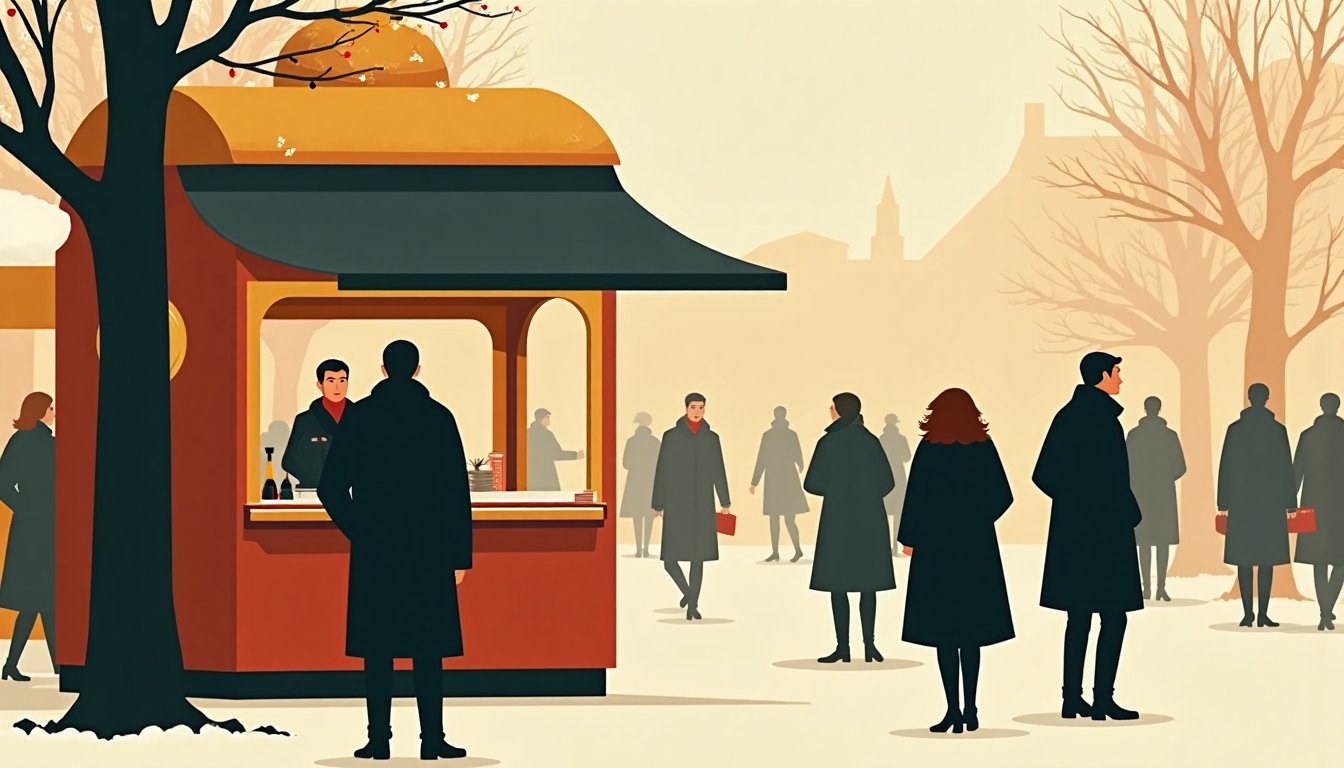 A christmas market stall