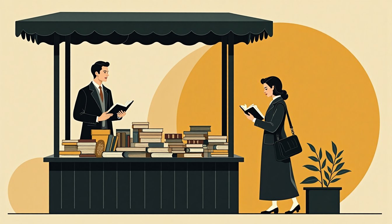 A second-hand book stall